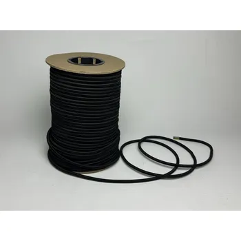 Lany Pružné gumové lano 8mm - metráž v bm., černá, 1bm