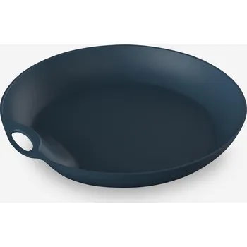 Kempingové nádobí QUECHUA MĚLKÝ TALÍŘ NA TURISTIKU MH 100 PLASTOVÝ MODRÝ MODRÁ