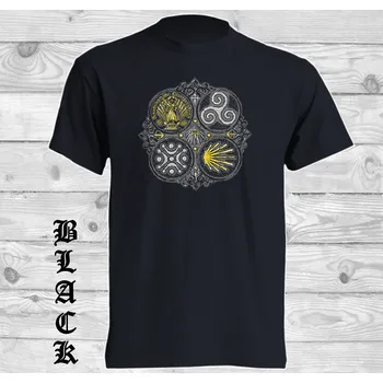 detske-levne-bavlnene-tricko-potisk-svatojakubske-symboly Barva: Black -černá, velikost: 152