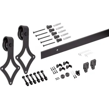 Nábytkové kování Sevroll Sada pro posuvné dveře Rustica Kros / bez tlumení 2m 40 - 45 mm