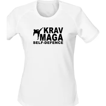 Dámské tričko Funkční dámské tričko Krav Maga - self defence fighter - bílá