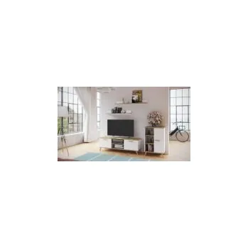 Obývací stěna FALCO Obývací stěna Robie A bílá/artisan