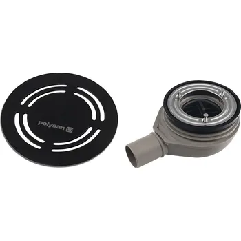 Obklad FLEXIA GEBERIT vaničkový sifon, průměr 90mm, DN40, kruhová krytka černá