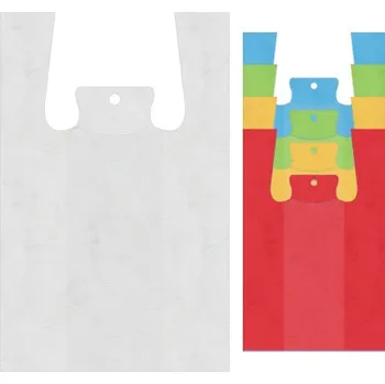 Tašky HDPE 4 kg KOšELKOVÉ 47 x 23 x 11 cm, bal. 50 ks / barevné 450919