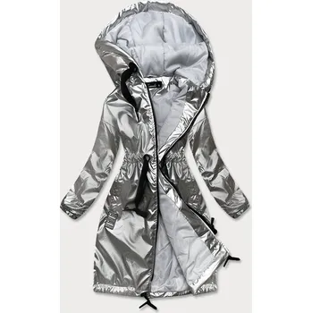 Stříbrná dámská bunda pro přechodné období (741ART) odstíny šedé M (38)