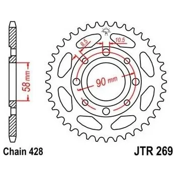 Řetězová sada pro motocykl Jt sprockets JTR 269-56 Honda/Kymco/Daelim