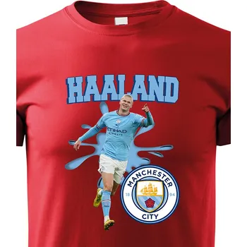 Chlapecké tričko Dětské tričko Haaland - Manchester City, Barva Červená, Velikost 158 cm/12 roků, Canvas Dětské tričko Bezvatriko.cz 2363