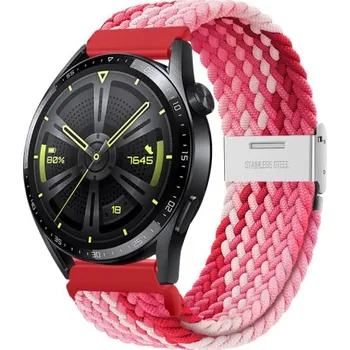 Řemínek na hodinky BSTRAP | BStrap Elastic Nylon 2 reminek na Huawei Watch GT3 46mm, strawberry (SSG027C0909)