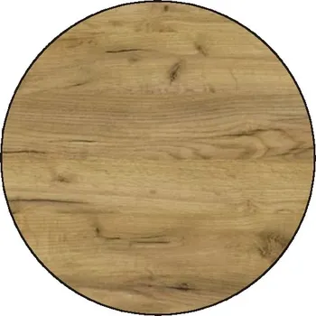 Jídelní stůl DESKTHERAPY Kulatá ( kruhová ) deska na stůl - Dub Craft zlatý Tloušťka desky: 25 mm, Průměr stolové desky: 40 cm