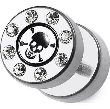 Piercing Piercingate Falešný piercing do ucha s kamínky PFA00309 - Barva/Motiv: 3, Délka tyčky: 6 mm, Průměr tyčky: 1,2 mm