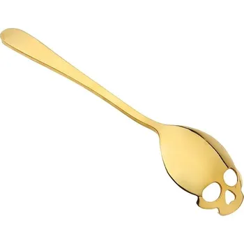 Příbor Kávová lžička | dezertní lžička, styl lebka - Zlatá