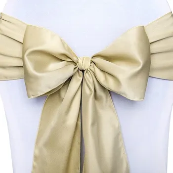 Svatební dekorace PartyDeco Šerpa na židli zlatá 10 ks