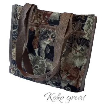 Taška s uchy přes rameno se zipem a boční kapsou