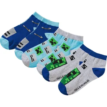 CHLAPECKÉ KOTNÍČKOVÉ PONOŽKY MINECRAFT SADA 3 KS - 60920/359 Velikost: 29-30