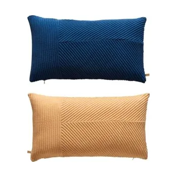 Polštář Vroubkovaný polštář Ada Peach Blue