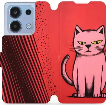 Pouzdro na mobilní telefon Flipové pouzdro Mobiwear - Xiaomi Redmi Note 13 4G - VP54S Kocourek (Knížkové flip pouzdro, obal, kryt na mobil Xiaomi Redmi Note 13 4G - VP54S Kocourek, materiál Umělá kůže + TPU - ochrana 360°, stojánek, silikonová vanička, magnetické zavírání)