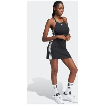 Dámské šaty adidas Letní šaty 3-Stripes IU2426 Černá Slim Fit S