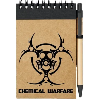Sešit Poznámkový blok Biohazard Chemical Warfare