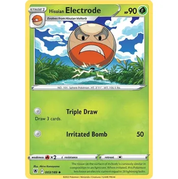 Sběratelská karetní hra Pokémon karta Hisuian Electrode 003/189