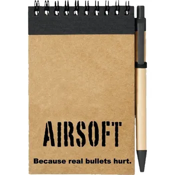Sešit Poznámkový blok AIRSOFT Because real bullets hurt