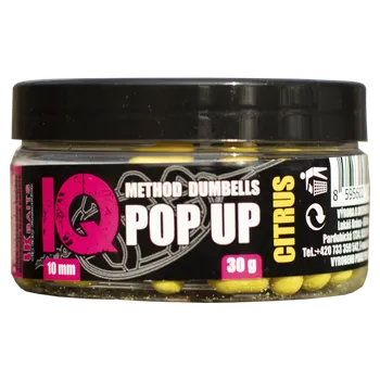 Boilies LK Baits Pop Up IQ Method Dumbels 10mm, 30 g Citrus
