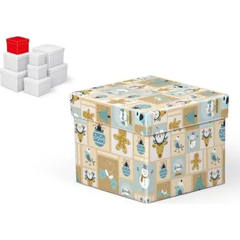 Dárková taška krabice dárková vánoční C-V001-C 12x12x10cm 5370695 - MFP Paper s.r.o.