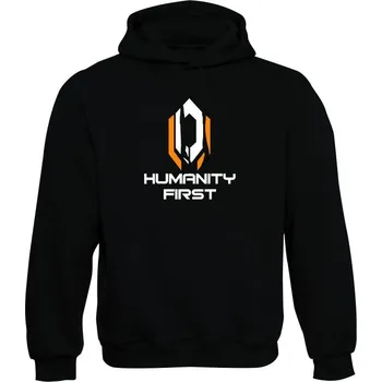 Pánská mikina Mikina s kapucí CERBERUS HUMANITY FIRST - černá