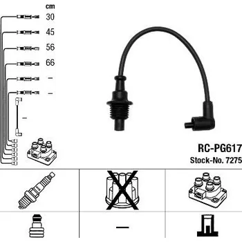 Zapalovací kabel Sada kabelů pro zapalování NGK RC-PG617