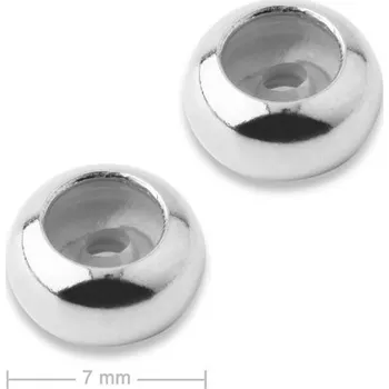 Přívěsek Stříbrný stopper se silikonem 7 x 1,5 mm