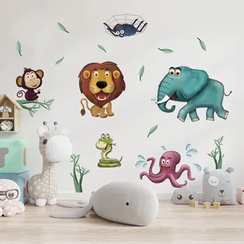 Samolepící dekorace Nálepky na zeď zvířátka z Afriky - Plotbase, s.r.o., 120x60cm