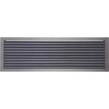 Větrací mřížka LAgrid s.r.o. Větrací kovová lamelová mřížka 80x25 Interiér Stříbrná