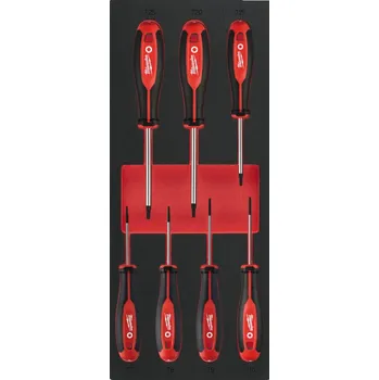 MILWAUKEE Pěnová vložka se sadou šroubováků TX set 1, 7ks