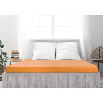 Prostěradlo B.E.S. - Petrovice, s.r.o. Prostěradlo Jersey česaná bavlna MAKO - Lososová Rozměr: 90 x 200