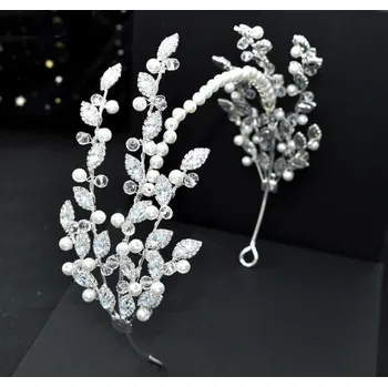 Čelenka B-TOP Perlová čelenka do vlasů s větvičkami Pearl Leaves