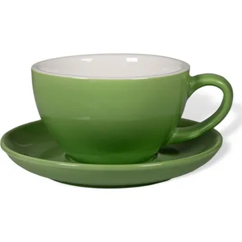 Biebri šálek s podšálkem, 300ml, set 4 ks, zelená