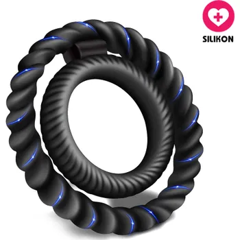 VšeNaSex.cz Silikonový erekční kroužek Double Penis Ring