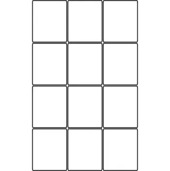 Samolepící etiketa Etikety PRINT 58x70 mm (100xA4) - bílá matná polyesterová folie