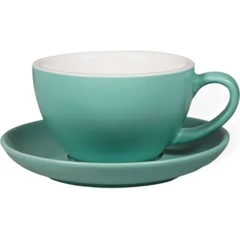 Biebri šálek s podšálkem, 300ml, set 4 ks, tyrkysová