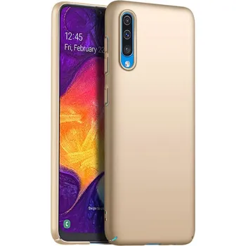 Pouzdro na mobilní telefon Ochranný plastový kryt pro Samsung Galaxy A50 A505F - zlatý