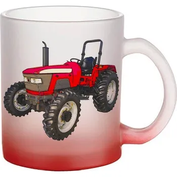 Skleněný hrnek Mahindra 5530 (hrneček s traktorem matné sklo)