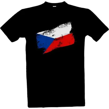 Pánská móda Tričko s potiskem Česká národní vlajka osoupana pánské