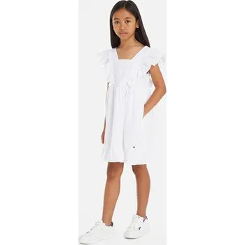 Dámské šaty Tommy Hilfiger Letní šaty Gingham KG0KG07930 D Bílá Relaxed Fit 8Y