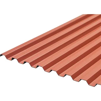 Průsvitná krytina Plastová deska 2000 x 900 x 1,2 mm trapézová červená