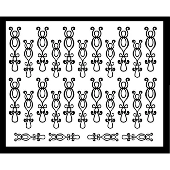 Umělé nehty Obrysová samolepka č.1 černá