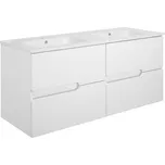 A - Interiéry Skříňka s umyvadlem Spark W 120 NEW bílá fólie, vysoký lesk, 120x56,4x46