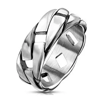 Prsten Pánský ocelový prsten řetez (pánský prsten řetěz)