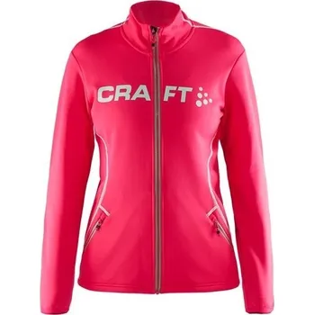 Dámská mikina CRAFT Logo Full Zip růžová-logo Velikost: L