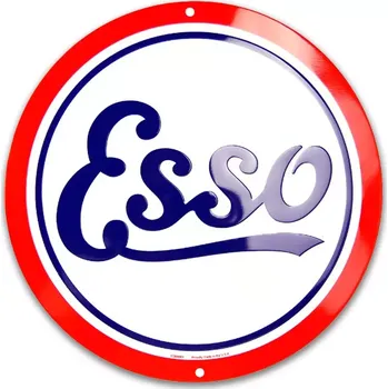 Plechová cedule CEDULE ESSO ROUND