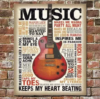 Plechová cedule cedule Music Inspires Me