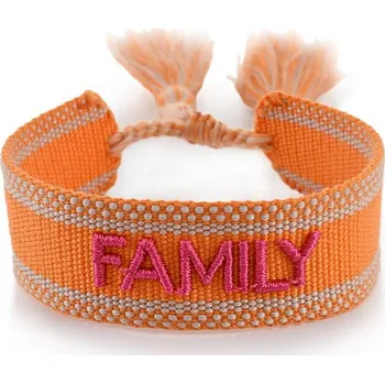 Náramek ORANŽOVÝ PLETENÝ NÁRAMEK HICHIC Family